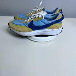 Waffle Debut Nike Mens Sneaker Shoes DH9522 400 Blue Sanded Gold